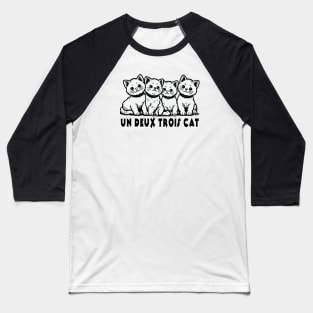 Un Deux Trois Cat Baseball T-Shirt